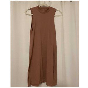 Abercrombie Mock Neck Dress - Size L - Dusty Pink